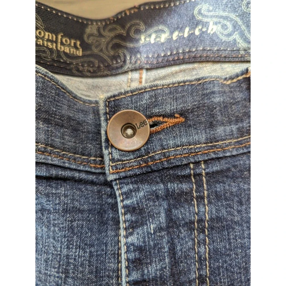 Lee Comfort Waistband Men's Stretch Boot Cut Jeans Dark Blue Size 36x32